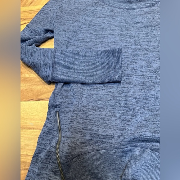 Athleta Sweatshirt decorative Working Zippers Navy blue Black Heather Womens’s S - Picture 3 of 5